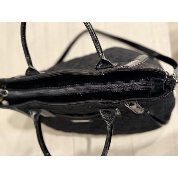 Vera Bradley Black Quilted Shoulder Bag with Colorful Interior - Picture 3 of 7